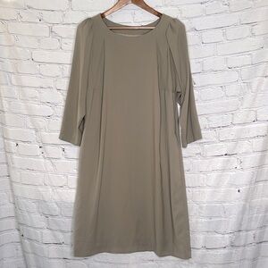 Seventy Mushroom Tan Colored Long Sleeve Dress Size Large Excellent Condition